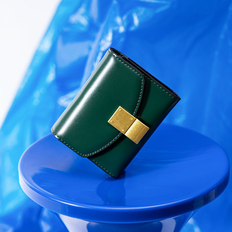 Wholesale Women' s genuine leather multi-card wallet clutch